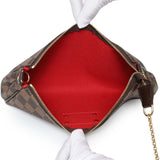 Louis Vuitton Damier Ebene Eva Clutch Handbags Louis Vuitton