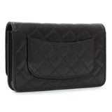 Chanel Black Quilted Caviar Wallet on Chain