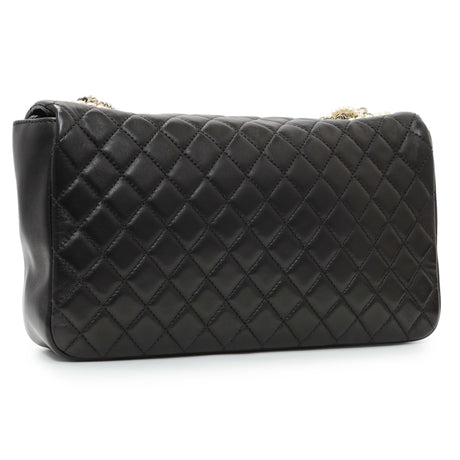 Chanel Black Lambskin Quilted Medium Westminster Pearl Flap Handbags Chanel