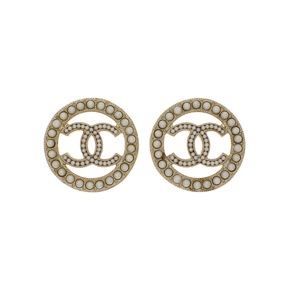 Chanel Pearl CC Earrings
