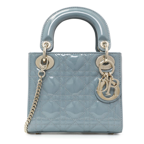 Christian Dior Cannage Patent Mini Lady Dior Handbags Christian Dior