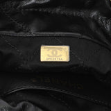 Chanel Black Shiny Calfskin Quilted Mini Chanel 22 Handbags Chanel