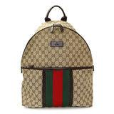 Gucci Brown GG Supreme Canvas Web Backpack Handbags Gucci