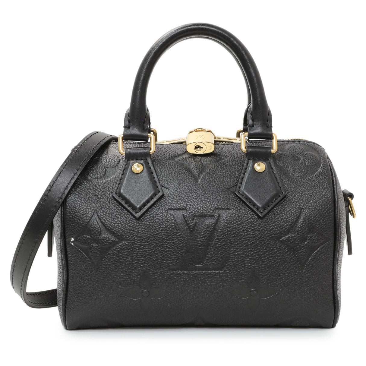 Louis Vuitton Black Empreinte Monogram Giant Speedy Bandouliere 20