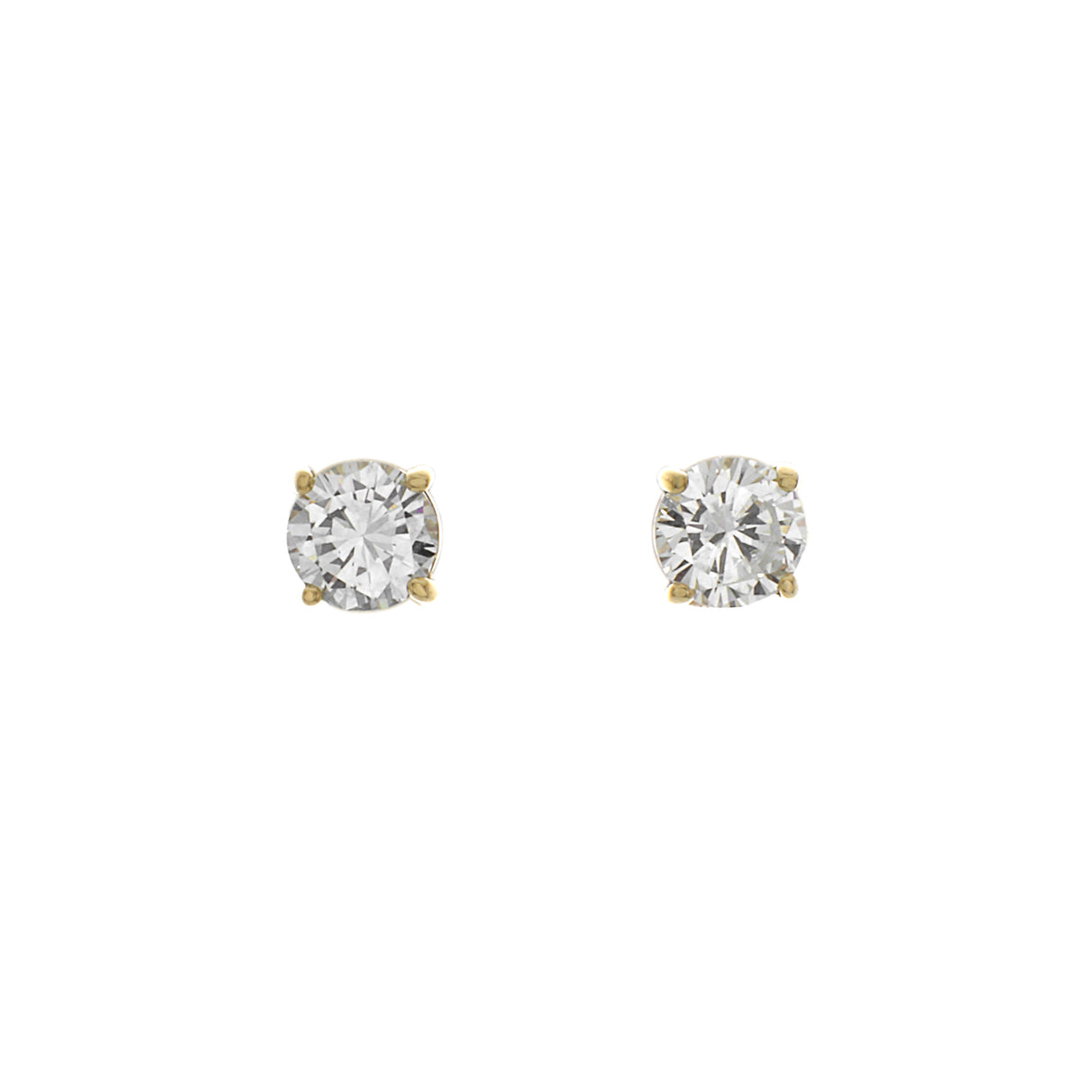 18K Yellow Gold 0.45 Carat Diamond Earrings