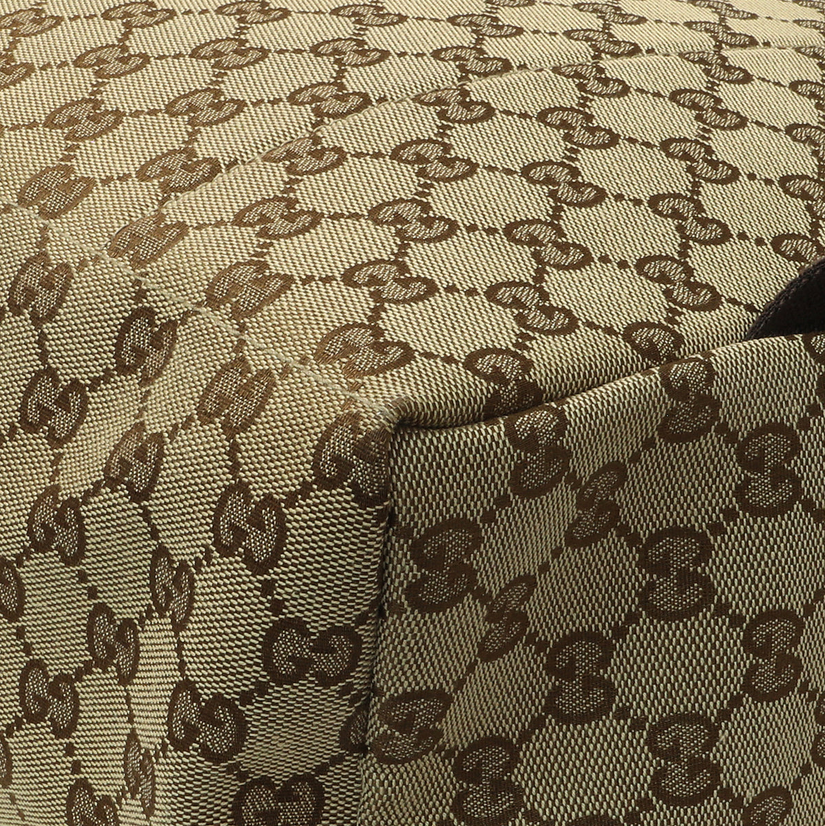 Gucci Brown GG Supreme Canvas Web Backpack Handbags Gucci
