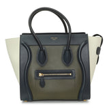 Celine Tricolor Calfskin Micro Luggage Tote Handbags Celine
