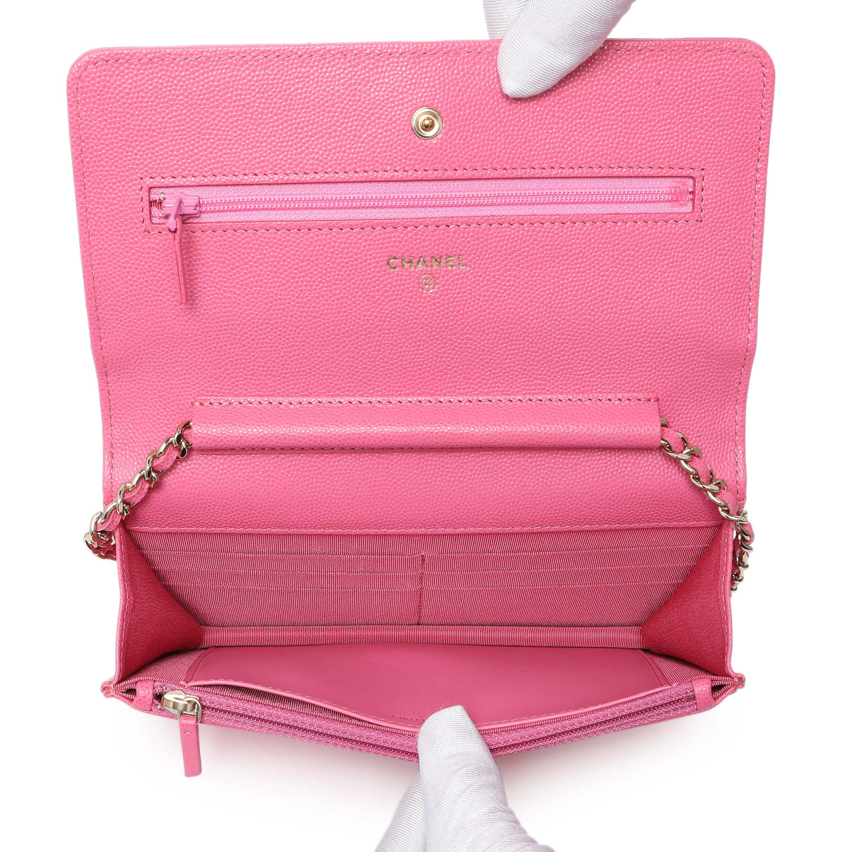 Chanel Pink Caviar Wallet on Chain Handbags Chanel
