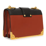 Prada Cotto Nero City Calf Saffiano Cahier Bag