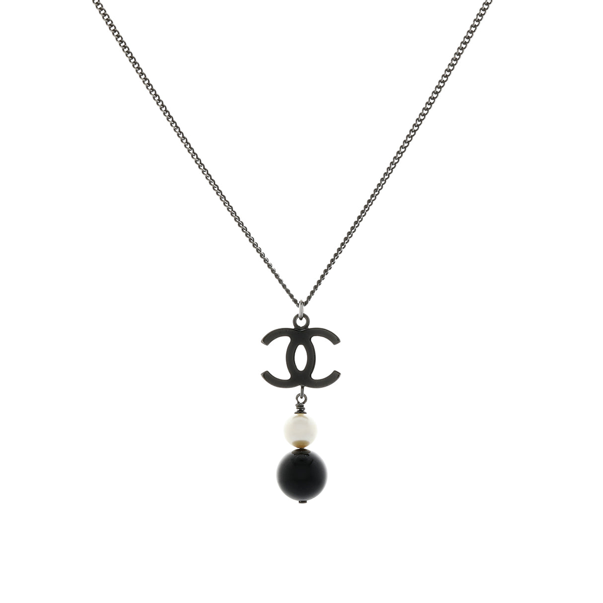 Chanel CC Pearl Drop Pendant Necklace Designer Jewellery Chanel