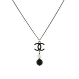 Chanel CC Pearl Drop Pendant Necklace Designer Jewellery Chanel