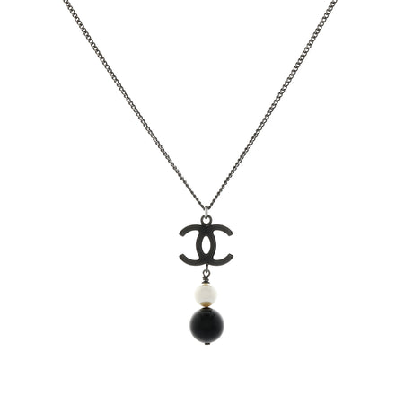 Chanel CC Pearl Drop Pendant Necklace Designer Jewellery Chanel