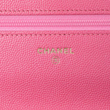 Chanel Pink Caviar Wallet on Chain Handbags Chanel