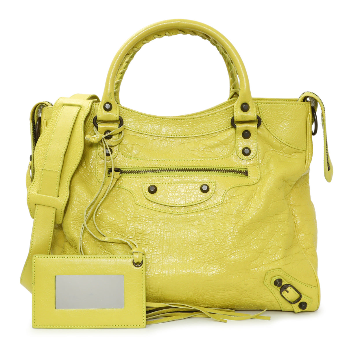 Balenciaga Lime Agneau Classic Hardware Velo Handbags Balenciaga