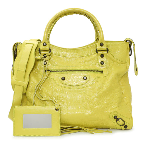 Balenciaga Lime Agneau Classic Hardware Velo Handbags Balenciaga