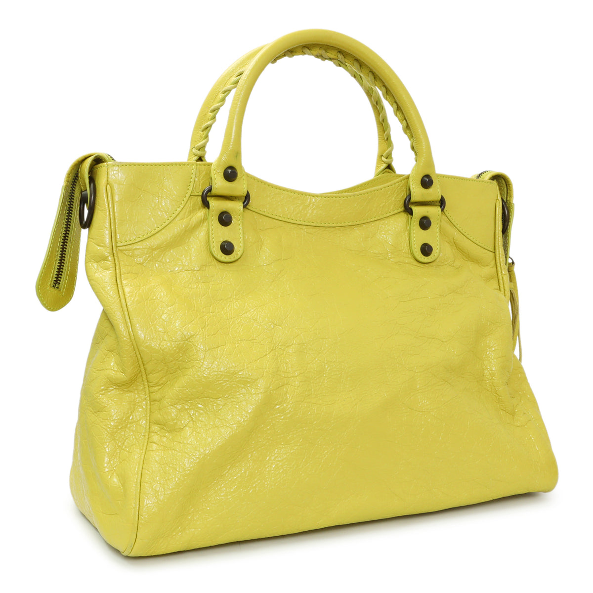 Balenciaga Lime Agneau Classic Hardware Velo Handbags Balenciaga