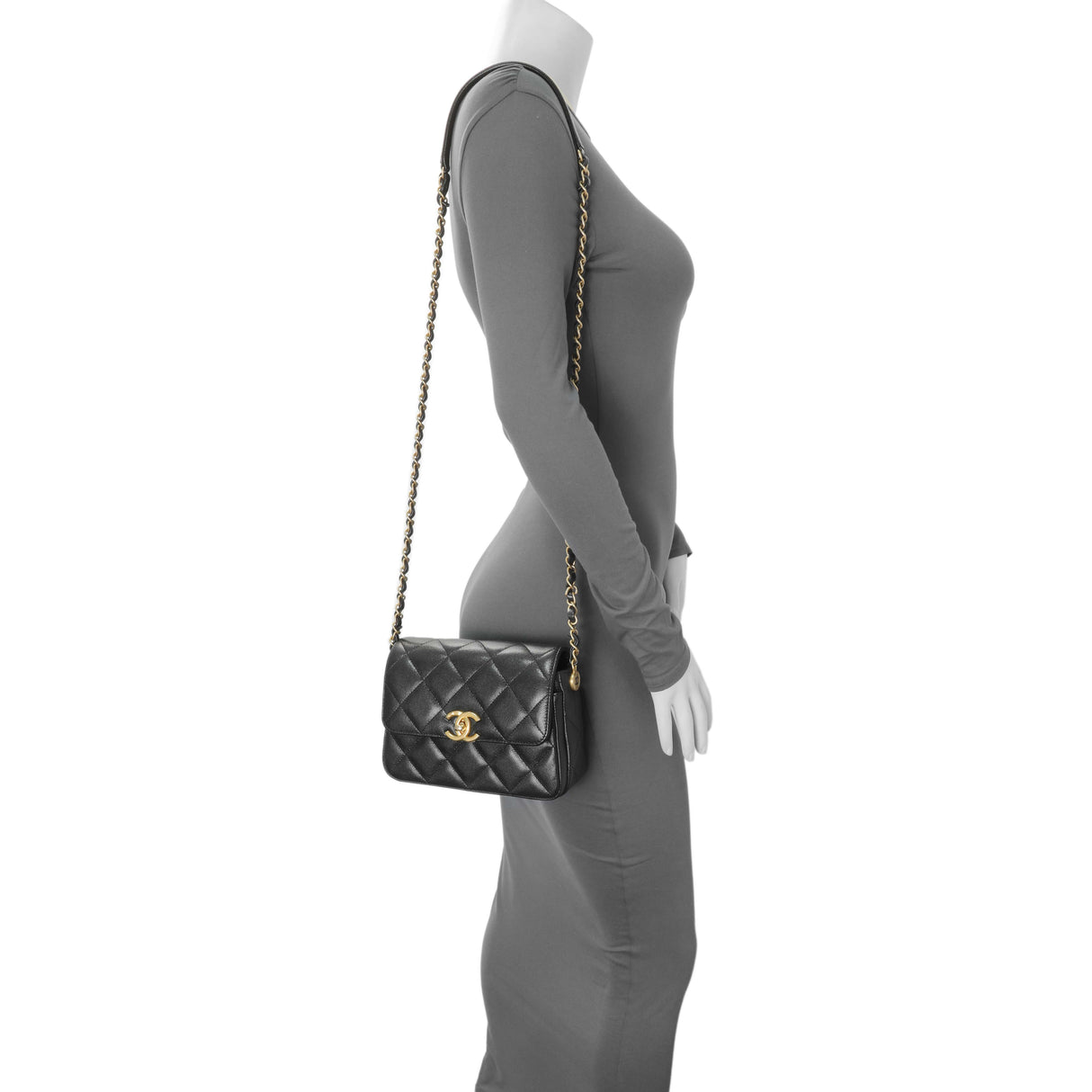 Chanel Black Caviar Seasonal Mini Flap Handbags Chanel