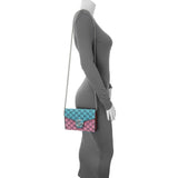 Gucci Monogram Multicolor Matelasse Diagonal GG Marmont Chain Wallet Handbags Gucci
