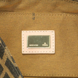 Fendi Pink and Tobacco Zucca Print Canvas Small Chef Shoulder Bag Handbags Fendi