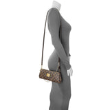 Louis Vuitton Damier Ebene Eva Clutch Handbags Louis Vuitton