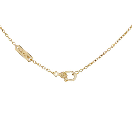 Van Cleef & Arpels 18K Yellow Gold Mother of Pearl Vintage Alhambra Pendant Necklace Designer Jewellery Van Cleef and Arpels