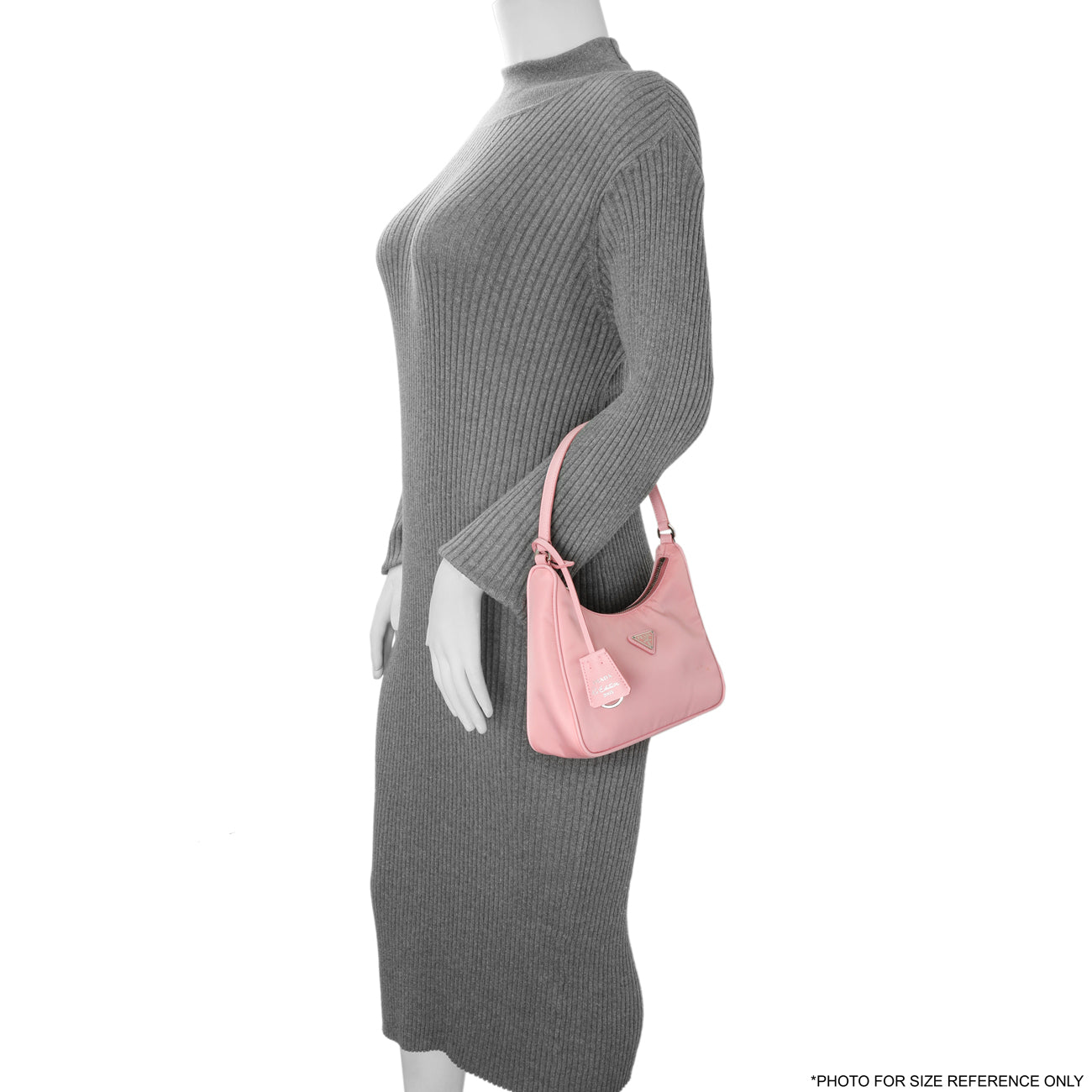 Prada Rosa Tessuto Nylon Saffiano Mini Re-Edition 2005 Bag