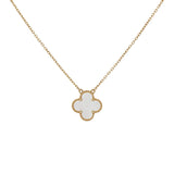 Van Cleef & Arpels 18K Yellow Gold Mother of Pearl Vintage Alhambra Pendant Necklace Designer Jewellery Van Cleef and Arpels