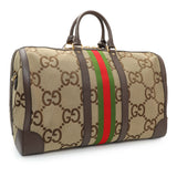 Gucci Monogram Jumbo GG Textured Dollar Calfskin Web Large Duffle Bag Handbags Gucci