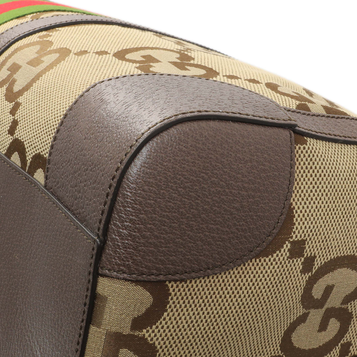 Gucci Monogram Jumbo GG Textured Dollar Calfskin Web Large Duffle Bag Handbags Gucci