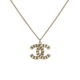 Chanel Pearl Crystal CC Pendant Necklace Necklaces Chanel