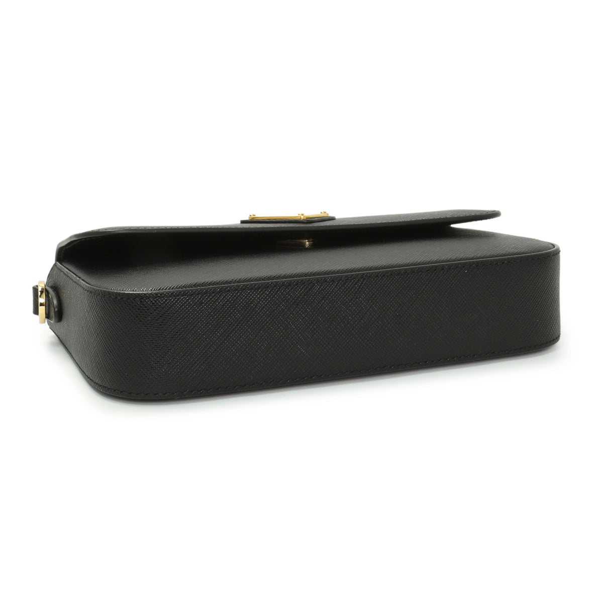 Prada Black Saffiano Leather Mini Crossbody Bag Handbags Prada