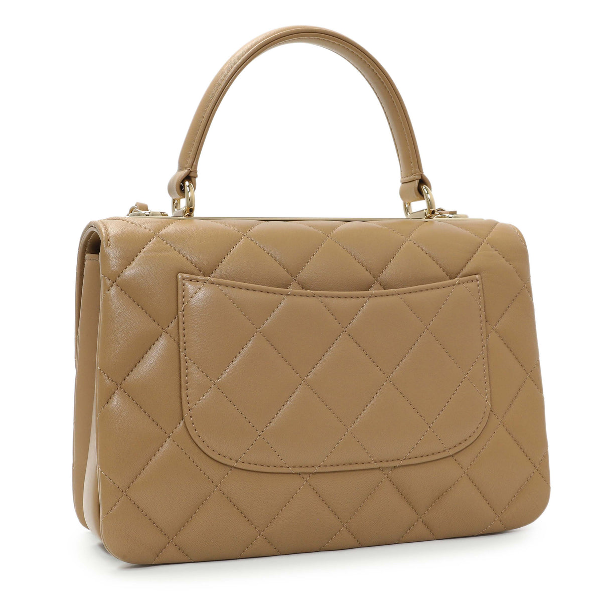 Chanel Beige Lambskin Quilted Small Trendy CC Dual Handle Flap Bag