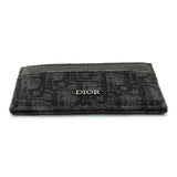 Christian Dior Black Oblique Jacquard and Grained Calfskin Card Holder Accessories Christian Dior