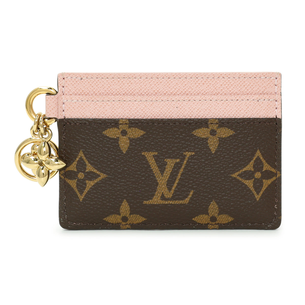 Louis Vuitton Rose Ballerine Monogram LV Charms Card Holder Accessories Louis Vuitton