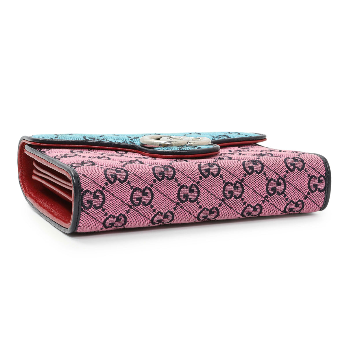 Gucci Monogram Multicolor Matelasse Diagonal GG Marmont Chain Wallet Handbags Gucci