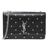 Saint Laurent Black Star Print Calfskin Medium Kate Satchel Handbags Saint Laurent