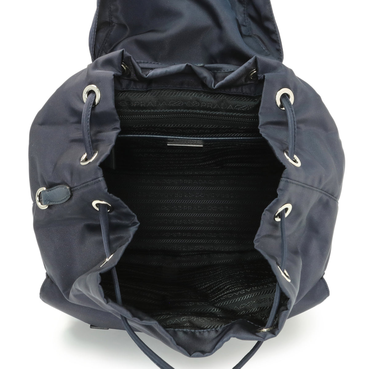 Prada Navy Re-Nylon Saffiano Small Backpack Handbags Prada