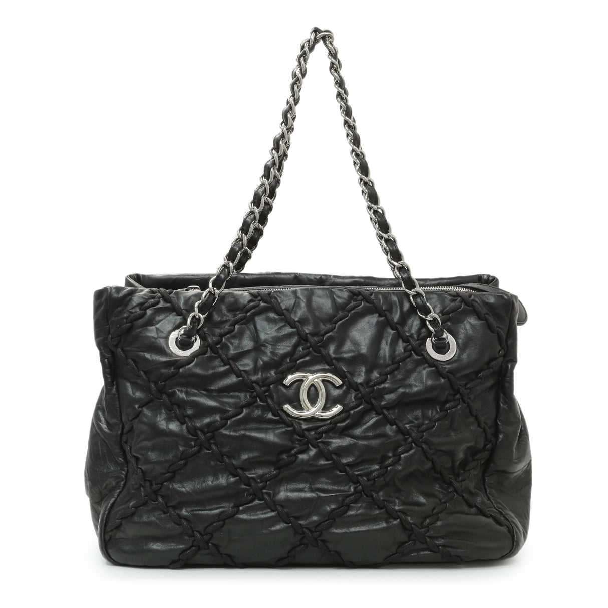 Chanel Black Calfskin Ultra Stitch Tote Handbags Chanel