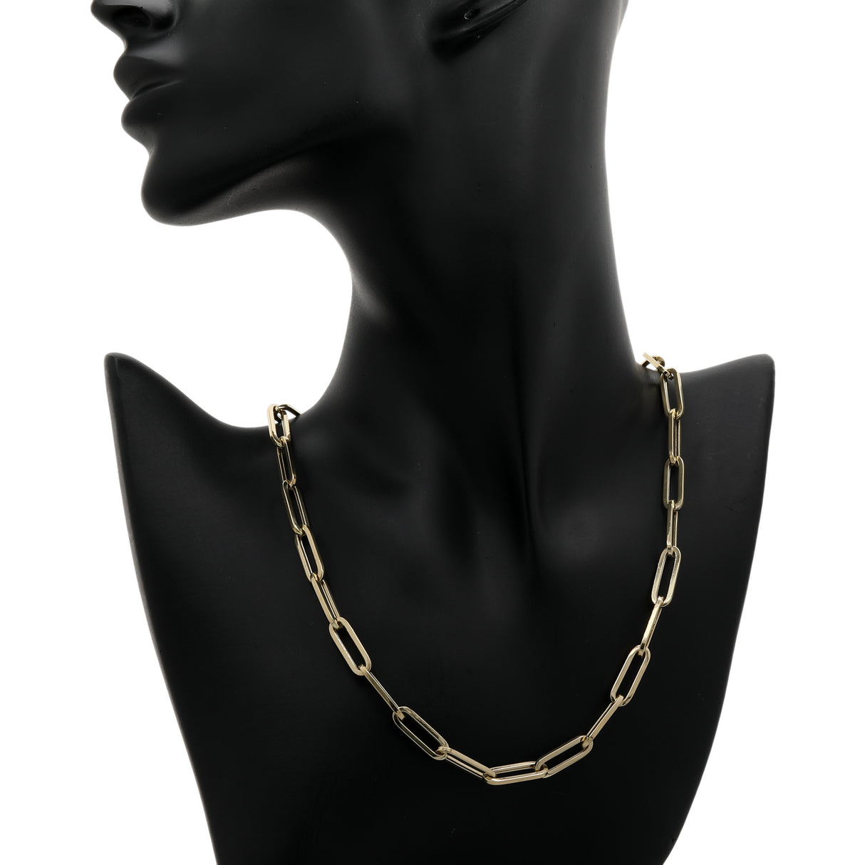 18K Yellow Gold Paperclip Chain Fine Jewellery Modaselle