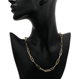 18K Yellow Gold Paperclip Chain Fine Jewellery Modaselle