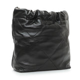 Chanel Black Shiny Calfskin Quilted Mini Chanel 22 Handbags Chanel