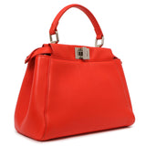 Fendi Papavero Nappa Mini Peekaboo Iconic Satchel