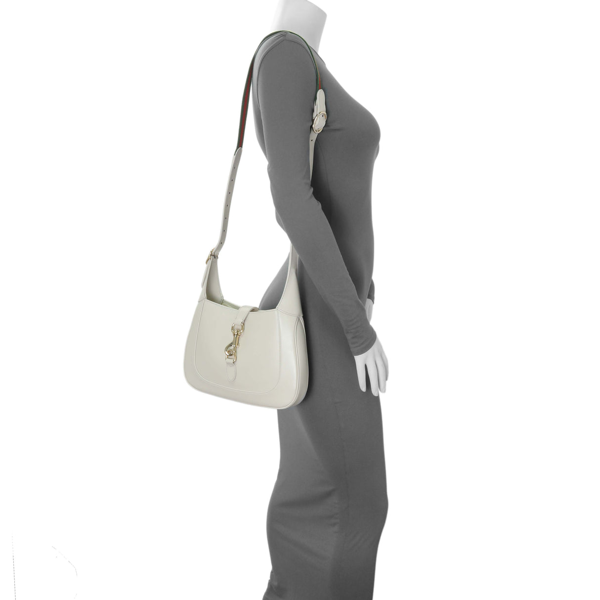 Gucci Grey Calfskin Small Jackie Shoulder Bag