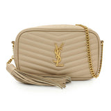 Saint Laurent Dark Beige Grain De Poudre Matelasse Monogram Mini Lou Camera Bag Handbags Saint Laurent