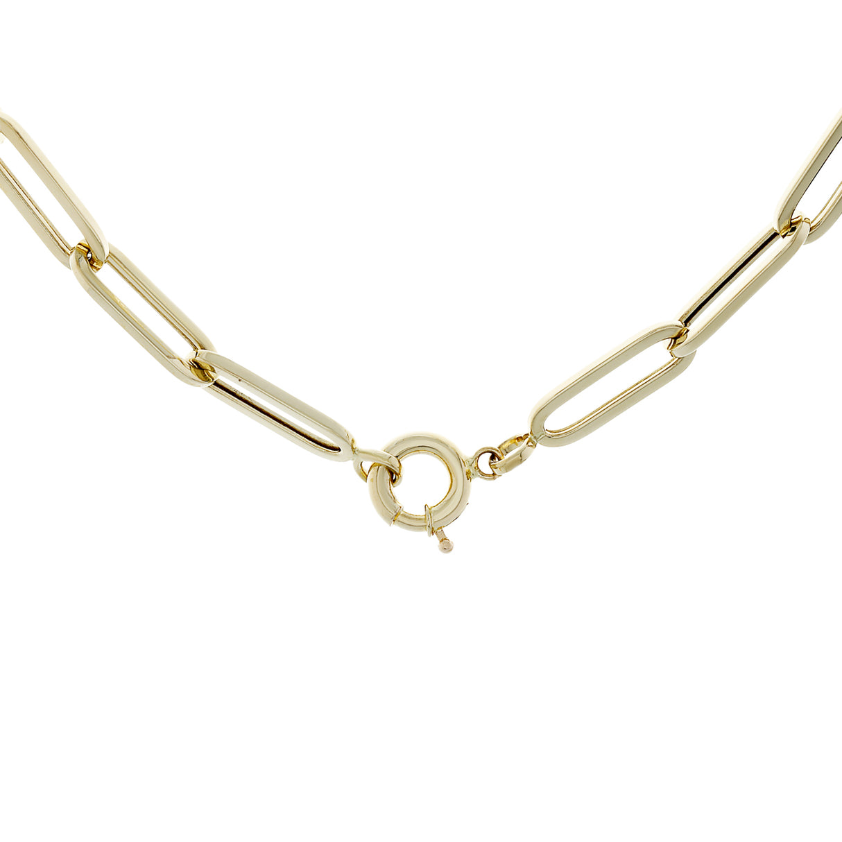 18K Yellow Gold Paperclip Chain Fine Jewellery Modaselle