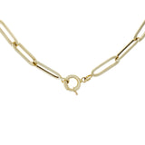 18K Yellow Gold Paperclip Chain Fine Jewellery Modaselle