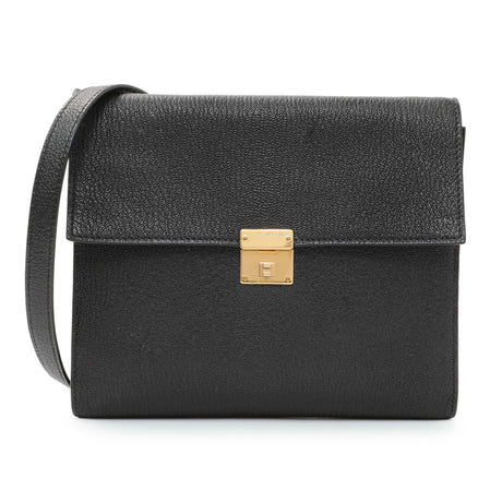 Hermes Black Chèvre Mysore Clic 16 Handbags Hermes