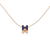 Hermes Lacquered Cage d'H Pendant Necklace