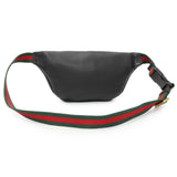 Gucci Black Grained Calfskin Small Logo Belt Bag Handbags Gucci