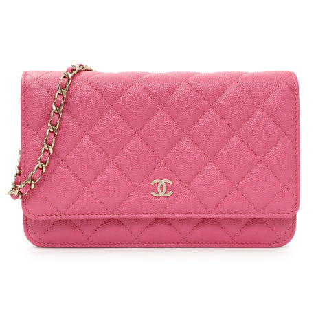 Chanel Pink Caviar Wallet on Chain Handbags Chanel